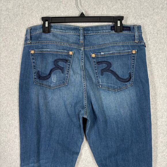 Rock Republic Jeans Womens 12 Kasandra Bootcut Mid Rise Stretch Fade Dark Y2K - Picture 10 of 14
